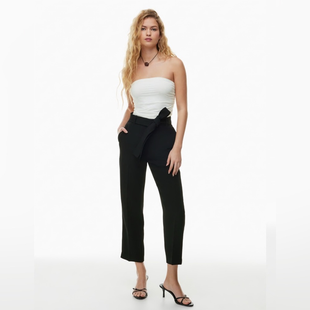 Aritzia Tie Front Pant 24” inseam.
